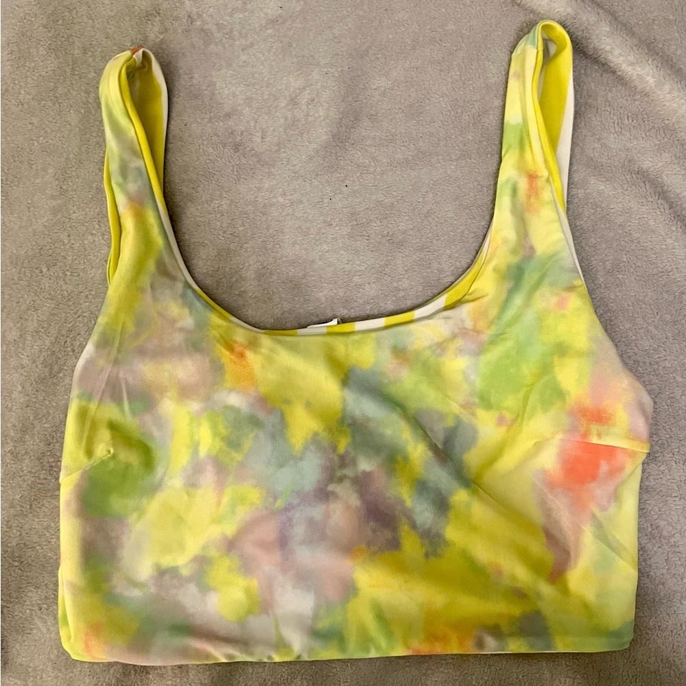 Reversible Swim Crop Top
